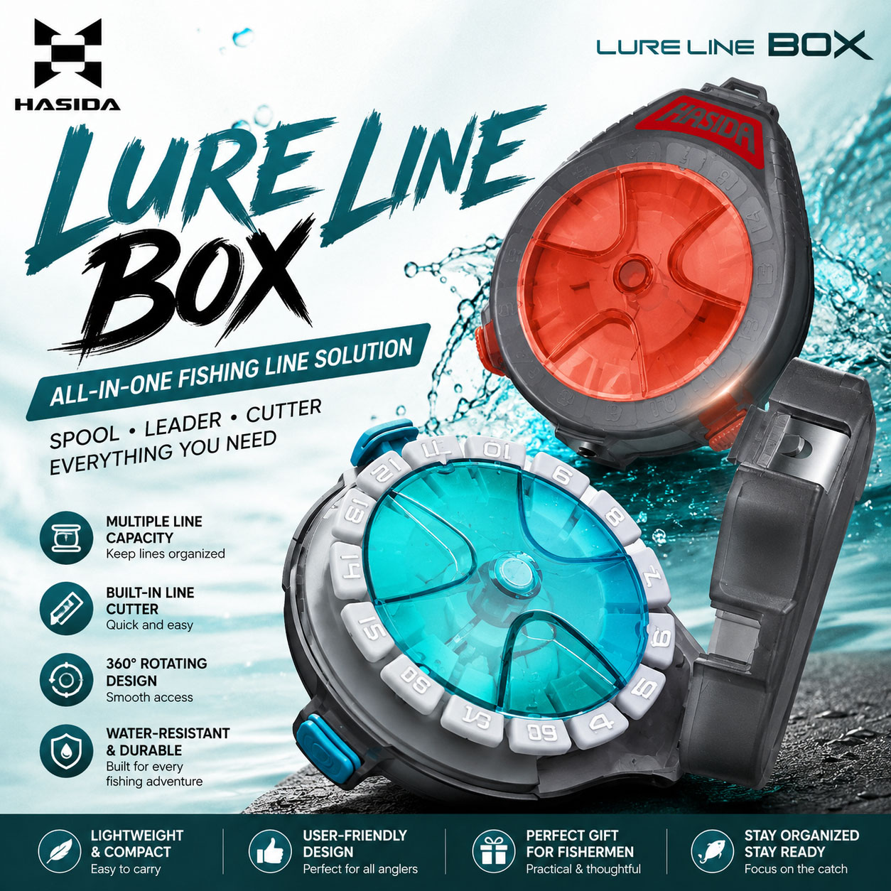 Fishing Line Dispenser - Kotak Pancing HASIDA Sub Line Box