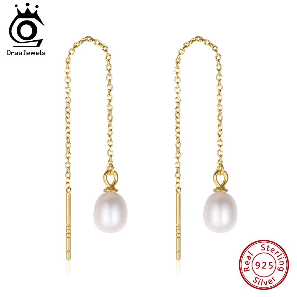 ORSA JEWELS Anting Menjuntai R - Freshwater Line ulasan dan harga