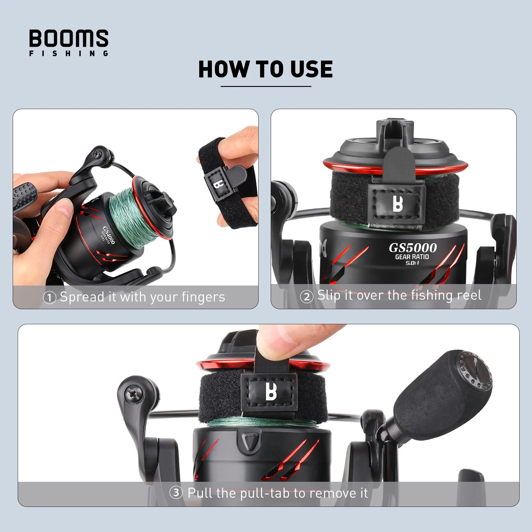 Kumparan pancing Booms 1 4 bua - Fishing Line Dispenser ulasan dan harga